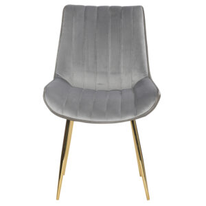 Modern Golden metal leg dining chair velvet upholstered DC 8318