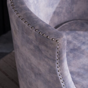 Upholstered and nail heads soft seat Arm chair AC 6020