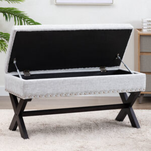 Wooden Upholstered Side Trunk Storage Bench ST 6058