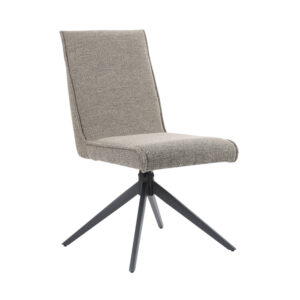 Fabric upholstered metal swivel dining chair KDC1042-1